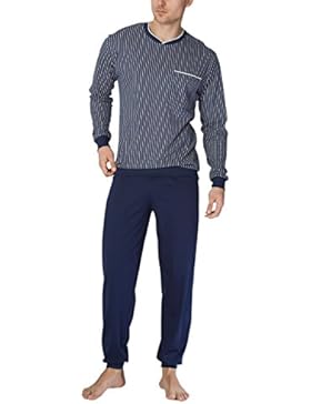 Calida Herren Zweiteiliger Schlafanzug Jeremy Pyjama mit Bündchen