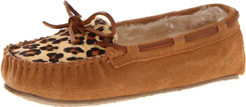 Minnetonka Leopard Cally, Women Low-Top Slippers, Beige (Cinnamon), 6 UK (39 EU)