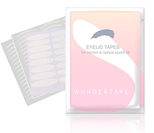 Double eyelid Tapes Stickers 144 (48xS, 48xM, 48xL) WUNDERTAPE waterproof instant eye lift (hooded droopy eyes) 48h stay.