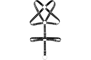 Justerbara konstläderbälten för män sele Bondage Cage-bälten Rave Gay-kläder