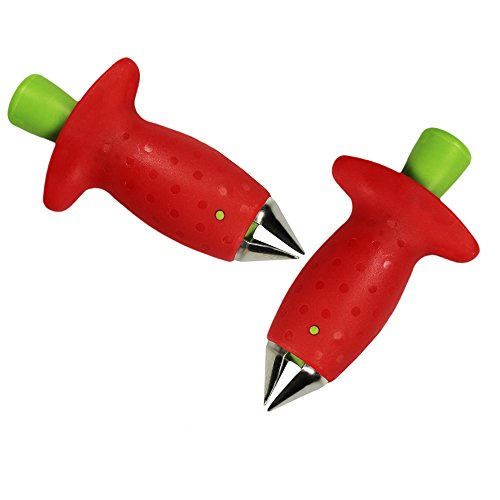 COM-FOUR® 2x Erdbeer- und Tomaten-Strunkentferner