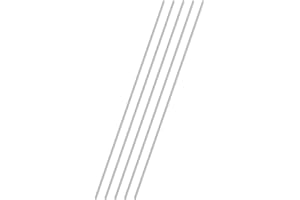 TOP-VIGOR 5 varillas redondas de acero inoxidable de 1,5 mm x 300 mm, varillas de eje redondo sólido de metal, barra de torno para manualidades, coche, helicóptero, modelo de avión