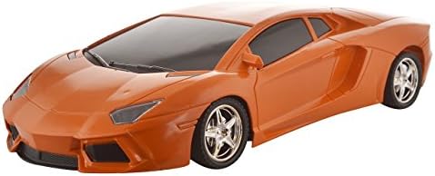 Sonic 1:18 Rechargeable Remote Control Car with Dangling Steering Wheel Remote, Orange