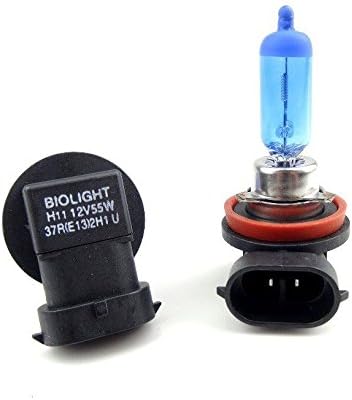 2x H11 55 W 6000 K 12 V Super White Halogen Bulbs Xenon Effect Jurmann PGJ19-2 E13 Original Pack of 2)