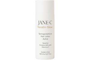 JANEC JANE•C Termoprotettore Capelli alla Cheratina, Crema-Lotion Professionale 230°, Anti-Crespo, Protezione da Piastra e Phon, per Capelli Secchi, Danneggiati o Trattati – 150 ml Made in Italy