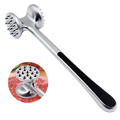 Küchenhelfer,Fleischhammer mit Griffe,Edelstahl Steakhammer,Fleischklopfer aus Edelstahl guter Fleischhämmer Steakhammer