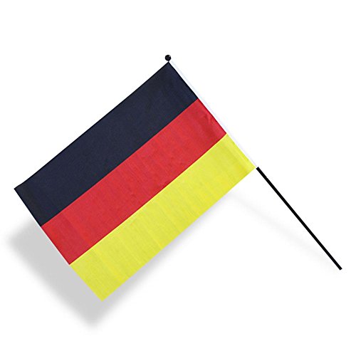 Preisvergleich Produktbild Desconocido Genérico Flagge Deutschland mit Stab (46 x 30 cm)