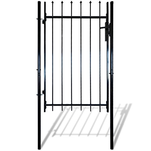 vidaXL Einzeltor Einflügeltor Gartentor Speerspitze Einfahrtstor Tor Hoftor 100x120cm - 3