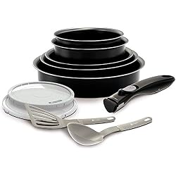 Backen 181001 -Set de poêles et casseroles -10 Pièces Noir -Tous feux dont induction,30 x 35 x 14 cm