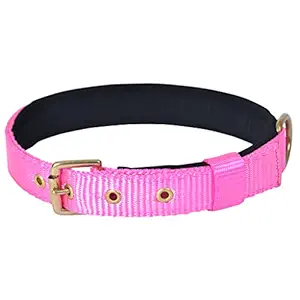 Forfurs Pin Buckle Dog Collar Neck Belt - Medium, Hot Pink