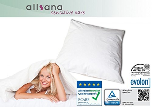 Allsana Allergiker Kissenbezug 40x40 cm Allergie Bezug für Sofakissen Anti Milben Encasing Milbenschutz für Hausstauballergiker