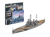 Modellbausatz der King George V, von 1940 bis 1948 das Flaggschiff der britischen Home Fleet. Sie nahm auch an der Jagd auf die Bismarck teil. Maßstab 1/1200. 45 Einzelteile. 17,5 cm Länge. Geeignet ab 12 Jahren.