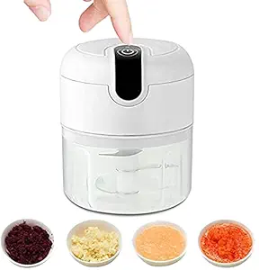 Deoxys Electric Mini Garlic Chopper, USB Rechargeable Portable Mini Food Chopper, Used for Chopping Garlic, Ginger, Chili, Minced Meat, Etc., Kitchen Tools-250ML