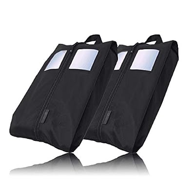 TRAVEL DUDE Set de Cube de Rangement avec Housse de Rangement | Organisateur de Sac pour valises et Sac à Dos (Noir (Set de Sacs à Chaussures), Set de Sacs à Chaussures)