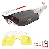 VeloChampion Warp Cycling Running Sports Sunglasses- White