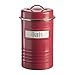 Produktbild Typhoon Vintage Kitchen Vorratsdose, Edelstahl, Rot, 11,6 x 11,6 x 22 cm