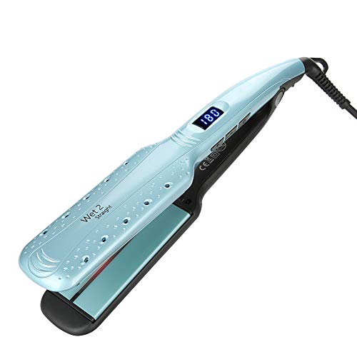 Hair Brush for Hair Straightener Beauty Styling Professional Electric Heated Comb Ergonomics design Tourmaline Ceramic Hair Straightener   3 in 1 design deeply nourishing hair Light Blue 1  