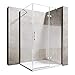 Produktbild TBH 90x140x195 cm Duschkabine Duschabtrennung Ravenna28MS ESG-Sicherheitsglas Klarglas inkl NANO-Beschichtung Eckdusche