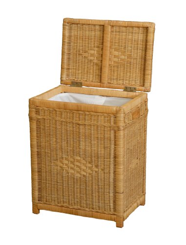Wäschetonne / Wäschekorb aus Rattan in der Farbe Honig – Versandkostenfrei in DE - 2