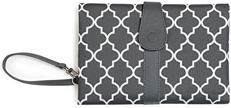 Portable Diaper Changing Mat Mommy Clutch Bag For Travel Handy Diaper Changing Kit (Black)