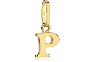NKlaus Alphabet Kettenanhänger - kleine Buchstabe Anhänger Gold 333 - Gelbgold 8 Karat - Kinder Talisman Amulett