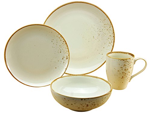 CreaTable, 19988, Série NATURE COLLECTION Scandinavie CREME,Service 4 pièces