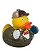 Produktbild LiLaLu - 1526 - Detektiv Ente, Sherlock Holmes, Badeente, Quietscheente, PVC, 8cm