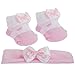 Baby Girls Princess Print Socks With Headband (6-12 Months) (Little Princess)