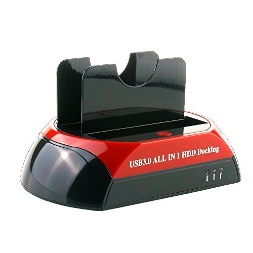 WANLONGXIN WLX-875U3-DE USB 3.0 zu SATA und IDE Dual-Bay Festplatte Docking-Station für 2.5 und 3.5 Zoll IDE SATA I / II / III HDD SSD (Keine Unterstützung der WD IED-Festplatte) - 2