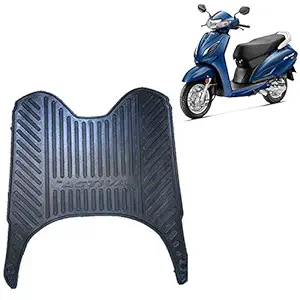 Ramanta Washable Floor Mat/Foot Mat for Activa 6G Scooty (1 PC, Black)