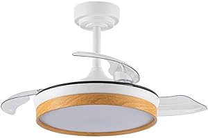 AKUNADECOR Ventilador Dc Modelo Doñana L Blanco/haya Led 72w Con Memoria De Color Dimable Akunadecor