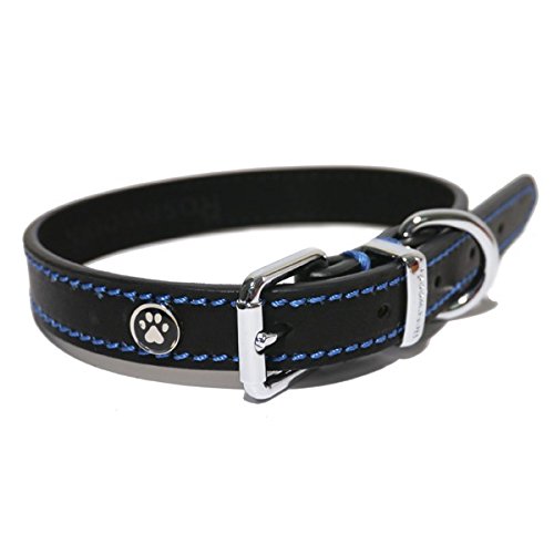 Rosewood-Luxury-Leather-Dog-Collar-Black