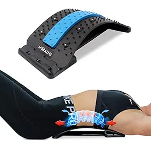 Lumbar Back Stretcher, Magnetic Acupressure Points Back Pain Relief Device, Multi Level Spinal Massager for Chair & Car, Pain Relief for Herniated Disc, Sciatica, Scoliosis, Lower Upper Back Support