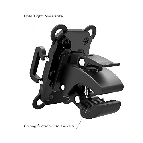 Porta Smartphone Bici TaoTronics Supporto Bici Smartphone, Supporto Cellulari per Dispositivi iOS & Android/GPS (Morsetto Antiscivolo, Rotazione a 360 Gradi, Grip in Gomma per 4 Angoli Bloccati)