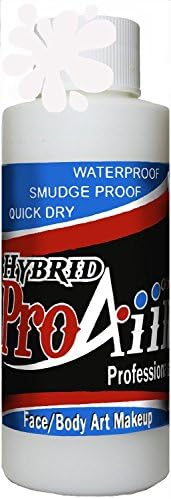 ProAiir Waterproof Hybrid Face and Body Art Paint - White 4.2oz (120ml) Bottle