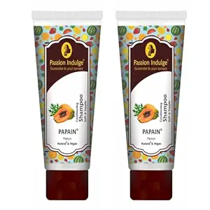 Passion Indulge Papain Conditioning Shampoo for Soft and Shining Hair | Natural Vegan | Peta Certified | Pack Of 2