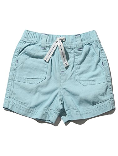 M&Co Baby Boy Cotton Summer Elasticated Waist Comfort Canvas Shorts Aqua 12/18 Mnth
