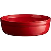 Emile Henry Set De 2 Moules à Crème Brûlée Céramique Rouge Grand Cru - 12cm