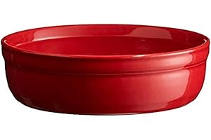 Emile Henry Eh341013 Moule à Crème Brûlée Céramique Rouge Grand Cru 12 X 12 X 4 cm