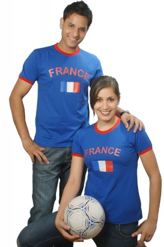 BRUBAKER Frankreich Fan T-Shirt Blau Gr. XL