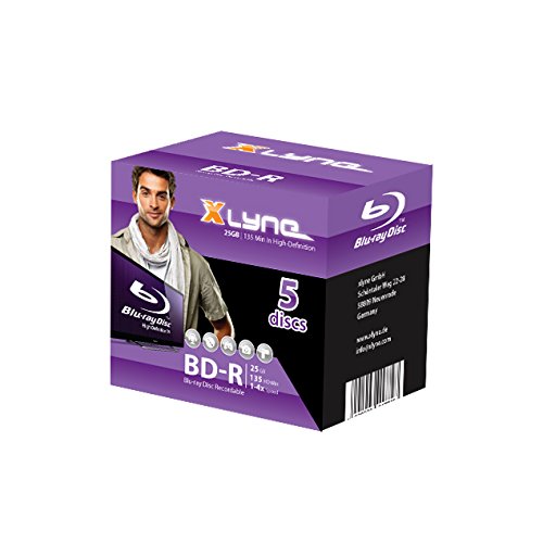 XLYNE BD-R Bluray Rohlinge │ 25 GB │ 6x Speed │ 5er Jewel Case