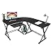Produktbild Mari Home Westfield Eck-Schreibtisch / Eck-Computertisch, groß, Schwarz, mit Tastaturauszug, ideal für Zuhause und fürs Büro