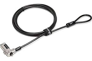 ‎KENSINGTON Kensington N17 Kombi-Laptopschloss mit schnittfestem Kabel für Geräte mit Wedge-Shape Sicherheitsslot, ideal für und Alienware Laptops, K68008EU