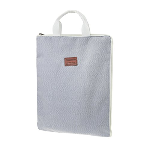 Preisvergleich Produktbild Liying Neu Dokumententasche laptoptasche Dokumentenmappe Aktentasche Sichttasche Ordnertasche Konferenzmappe Hülle Henkeltasche Handtaschen mit Reißverschluss 13 Zoll 35cm*27cm Grau