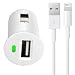Produktbild Original Lanboo® 2in1 KFZ Auto Lade Set Snyc Synchronisationskabel Ladekabel Datenkabel + KFZ Adapter Ladegerät für iPhone 6 Plus