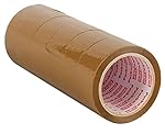 Packatape  Brown Packaging Tape for Parcels and Boxes. This 6 roll pack of Heavy Duty Brown Packing Tape Provides a Strong, Secure and Sticky Seal for your Boxes - 6 Rolls 48MM x 66M