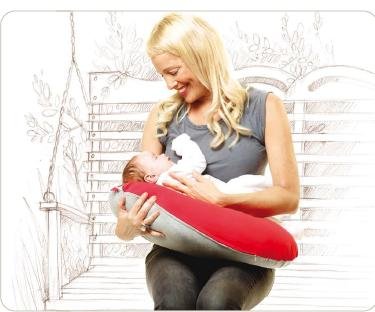 Simplemente buena Copmact - Cojín de lactancia (verde/gris)