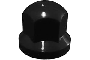 ‎KRAM-TRUCK KRAM-TRUCK 100x Radmutterkappen kurz Kunststoff für LKW und Anhänger Schlüsselweite 32 mm sehr langlebig kratzfest für MAN DAF Scania Mercedes LKW Anhänger schwarz