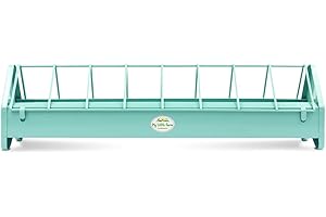 MÜHLDORFER MY LITTLE FARM My Little Farm - Mangiatoia per pollame Lindengarten, Robusta, in lamiera Smaltata di Alta qualità, con griglia apribile per Tutti i Tipi di pollame Adulti