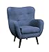 Produktbild Dreams4Home Loungesessel 'Brixton' - Sessel, Kuschelsessel, Wohnzimmer, Polstersessel, Gästezimmer, Wellenfederung, Stellmaß BxT: 91 x 83 cm, in hellblau, anthrazit, grün und blau, Farbe:Hellblau